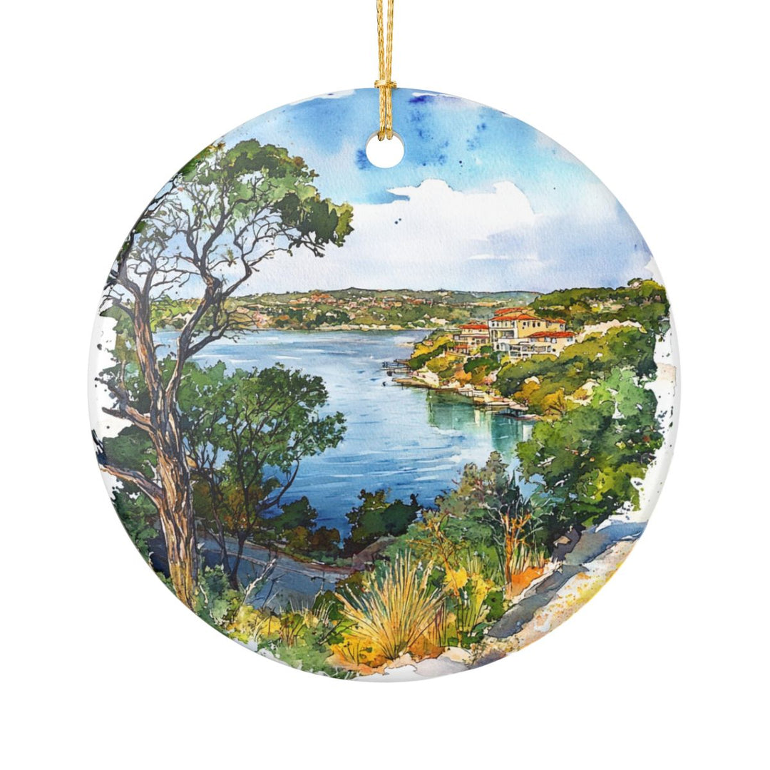 Lake Travis Texas Ornament: Unique Lake Travis Texas Souvenir, Lake Travis Texas Xmas Decor, and Authentic Lake Travis Texas Gift