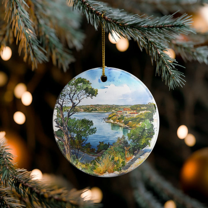 Lake Travis Texas Ornament: Unique Lake Travis Texas Souvenir, Lake Travis Texas Xmas Decor, and Authentic Lake Travis Texas Gift