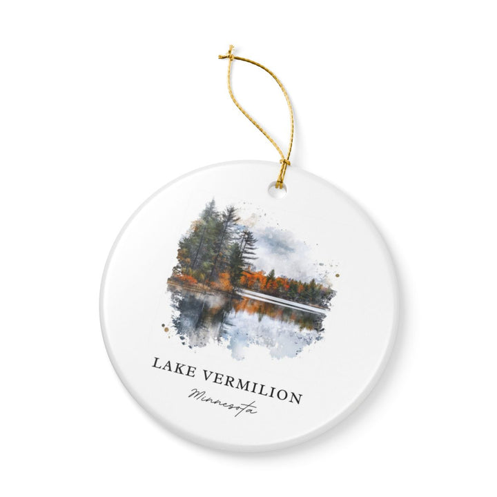 Lake Vermilion Minnesota USA Ornament: Unique Lake Vermilion Souvenir, Lake Vermilion Minnesota Xmas Decor, and Authentic Lake Vermilion Gift