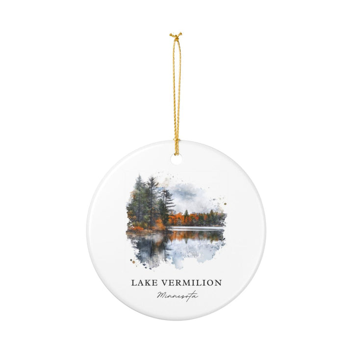 Lake Vermilion Minnesota USA Ornament: Unique Lake Vermilion Souvenir, Lake Vermilion Minnesota Xmas Decor, and Authentic Lake Vermilion Gift