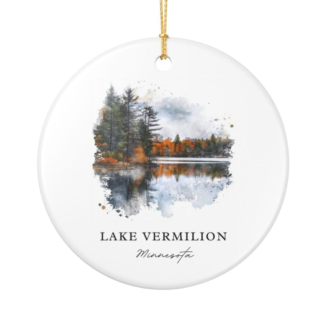 Lake Vermilion Minnesota USA Ornament: Unique Lake Vermilion Souvenir, Lake Vermilion Minnesota Xmas Decor, and Authentic Lake Vermilion Gift