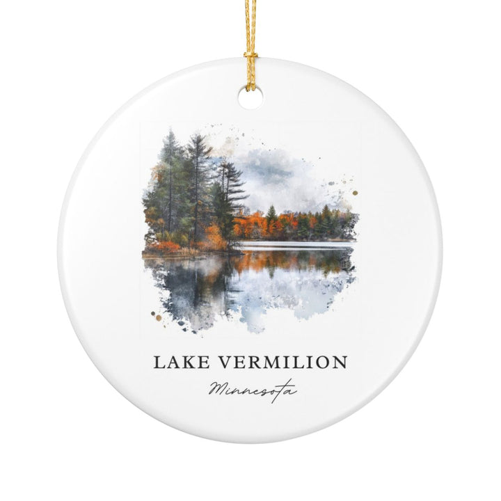 Lake Vermilion Minnesota USA Ornament: Unique Lake Vermilion Souvenir, Lake Vermilion Minnesota Xmas Decor, and Authentic Lake Vermilion Gift
