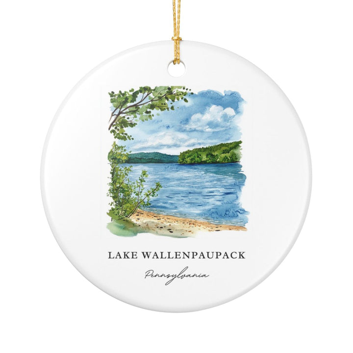 Lake Wallenpaupack Ornament: Unique Lake Wallenpaupack Souvenir, Lake Wallenpaupack Xmas Decor, and Authentic Lake Wallenpaupack Gift