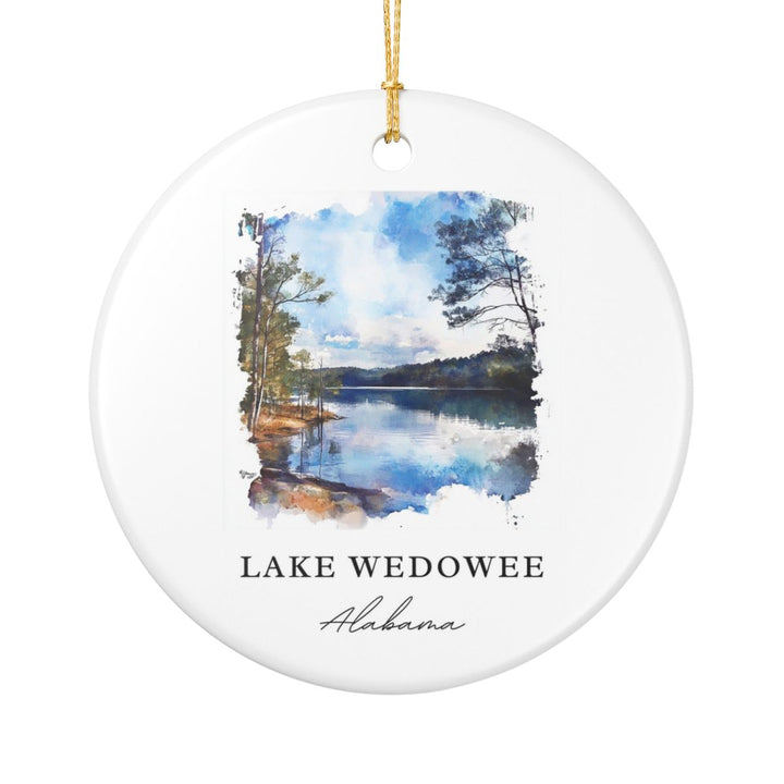 Lake Wedowee Alabama USA Ornament: Unique Lake Wedowee Souvenir, Lake Wedowee Alabama Xmas Decor, and Authentic Lake Wedowee Gift
