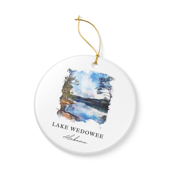 Lake Wedowee Alabama USA Ornament: Unique Lake Wedowee Souvenir, Lake Wedowee Alabama Xmas Decor, and Authentic Lake Wedowee Gift