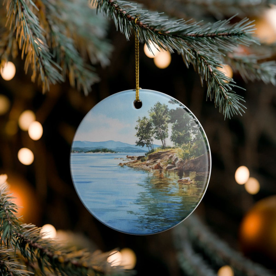 Lake Winnipesaukee New Hampshire Ornament: Unique Lake Winnipesaukee Souvenir, Lake Winnipesaukee Xmas Decor, and Authentic Lake Winnipesaukee Gift