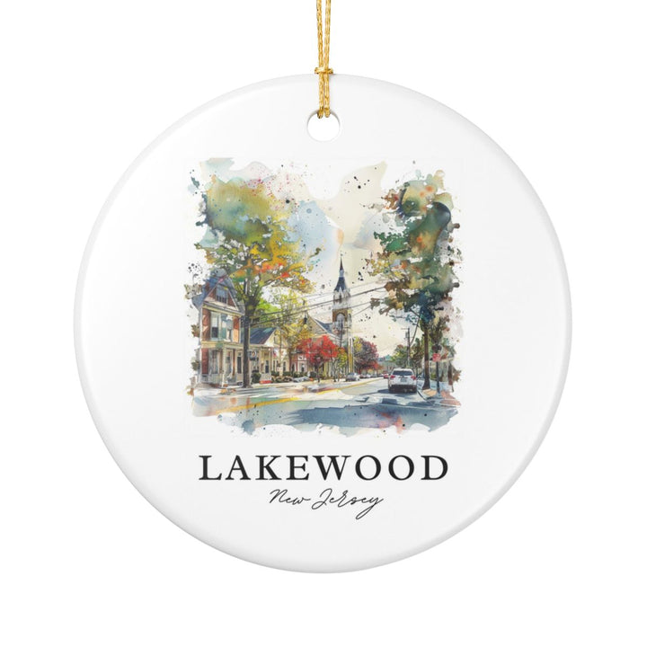 Lakewood New Jersey USA Ornament: Unique Lakewood Souvenir, Lakewood New Jersey Xmas Decor, and Authentic Lakewood Gift