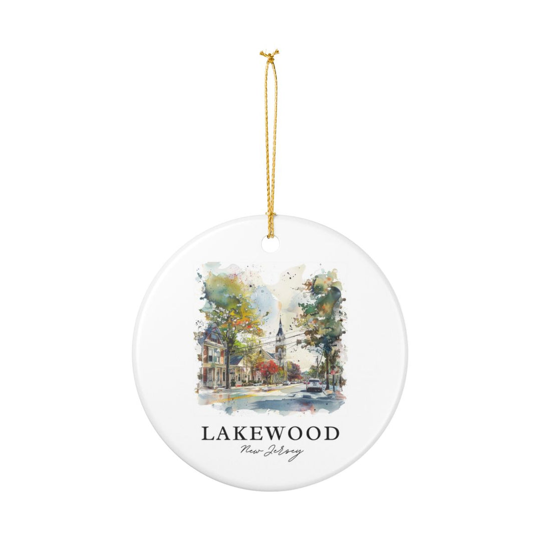 Lakewood New Jersey USA Ornament: Unique Lakewood Souvenir, Lakewood New Jersey Xmas Decor, and Authentic Lakewood Gift