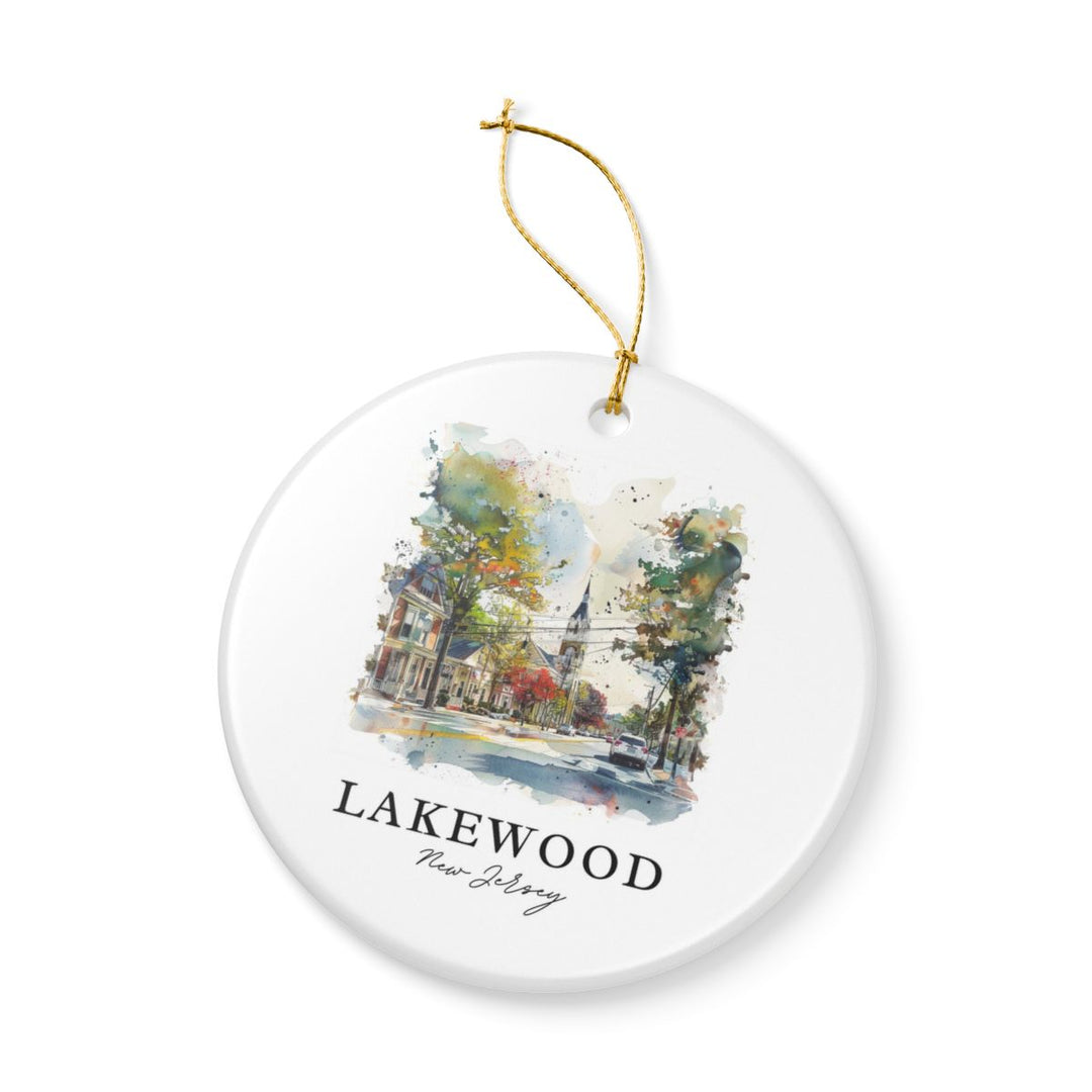 Lakewood New Jersey USA Ornament: Unique Lakewood Souvenir, Lakewood New Jersey Xmas Decor, and Authentic Lakewood Gift