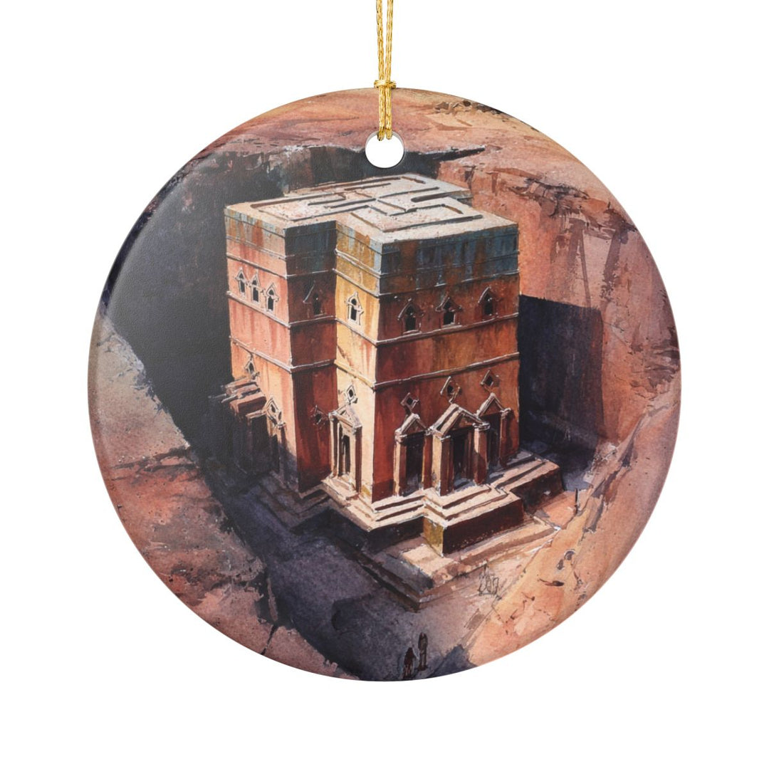 Lalibela Ethiopia Ornament: Unique Lalibela Souvenir, Lalibela Ethiopia Xmas Decor, and Authentic Lalibela Gift