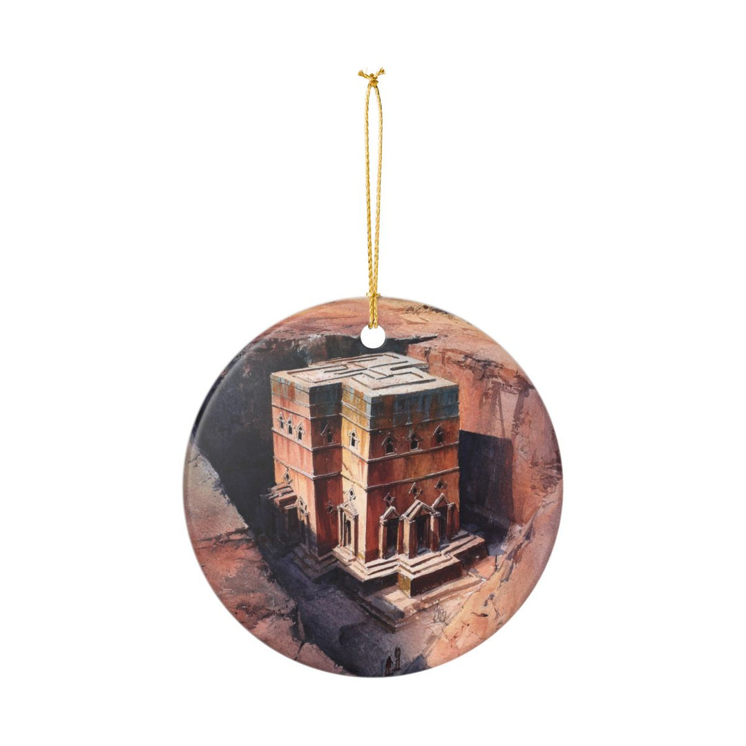 Lalibela Ethiopia Ornament: Unique Lalibela Souvenir, Lalibela Ethiopia Xmas Decor, and Authentic Lalibela Gift