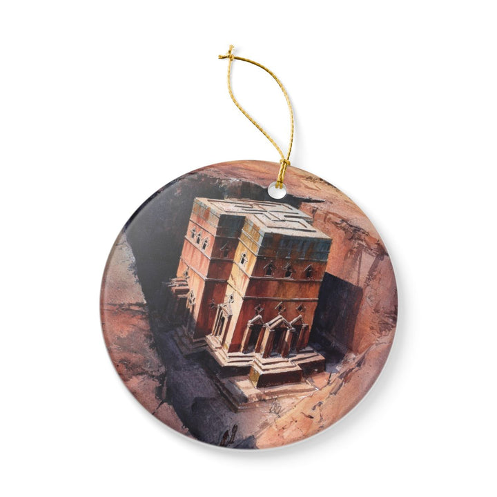 Lalibela Ethiopia Ornament: Unique Lalibela Souvenir, Lalibela Ethiopia Xmas Decor, and Authentic Lalibela Gift