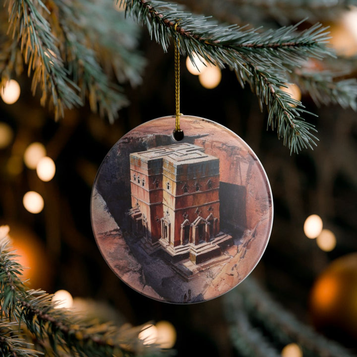 Lalibela Ethiopia Ornament: Unique Lalibela Souvenir, Lalibela Ethiopia Xmas Decor, and Authentic Lalibela Gift