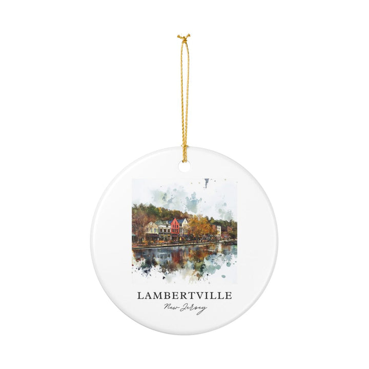 Lambertville New Jersey Ornament: Unique Lambertville Souvenir, Lambertville New Jersey Xmas Decor, and Authentic Lambertville Gift