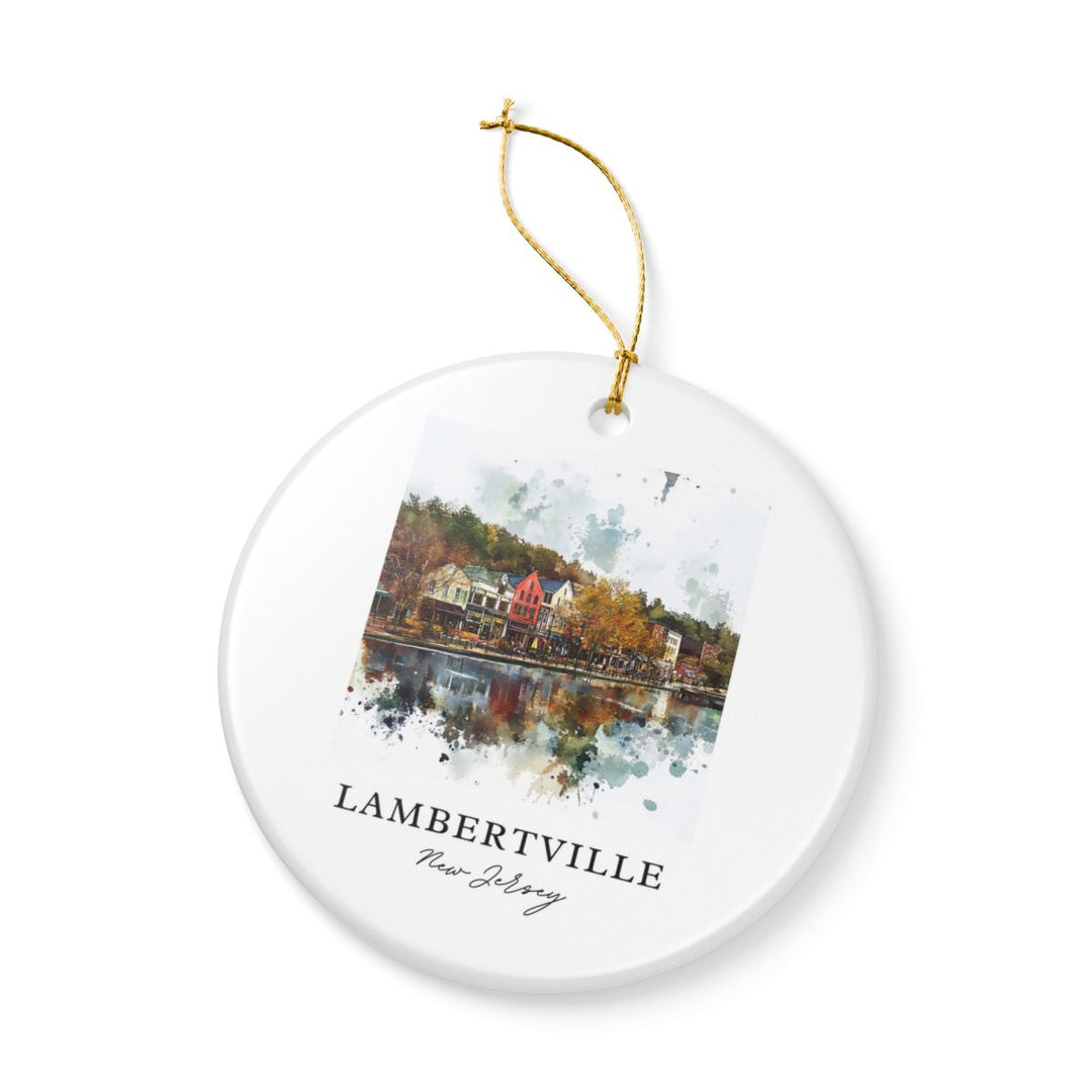 Lambertville New Jersey Ornament: Unique Lambertville Souvenir, Lambertville New Jersey Xmas Decor, and Authentic Lambertville Gift