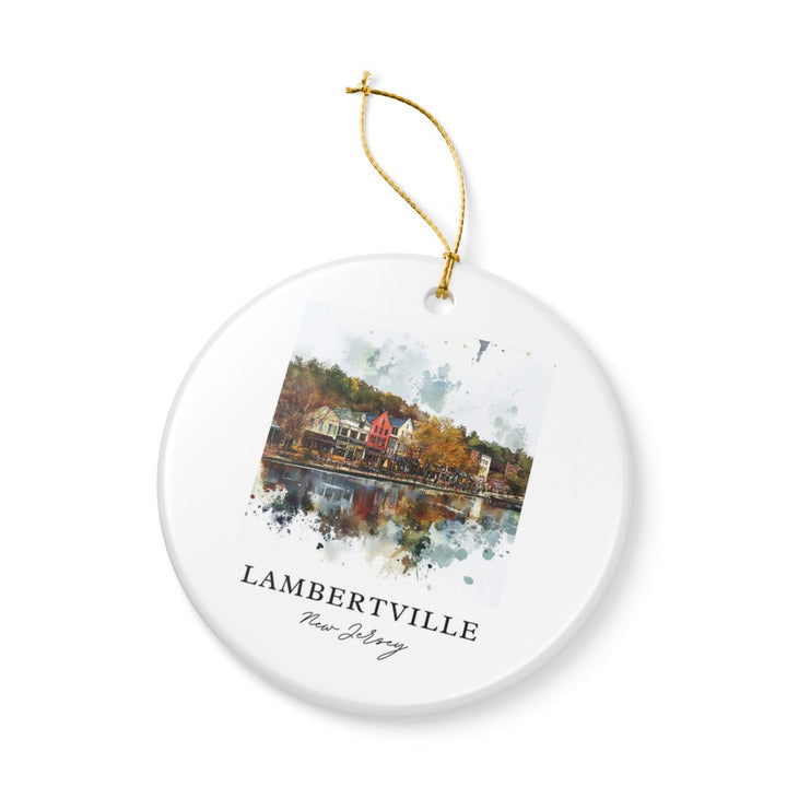Lambertville New Jersey Ornament: Unique Lambertville Souvenir, Lambertville New Jersey Xmas Decor, and Authentic Lambertville Gift