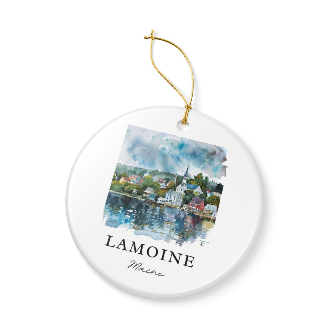 Lamoine Maine Ornament: Unique Lamoine Souvenir, Lamoine Maine Xmas Decor, and Authentic Lamoine Gift