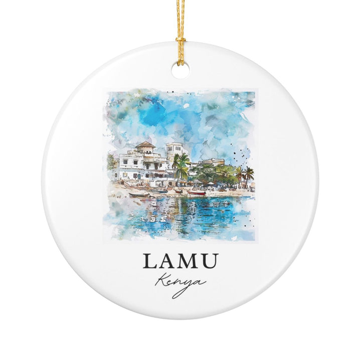Lamu Kenya Ornament: Unique Lamu Souvenir, Lamu Kenya Xmas Decor, and Authentic Lamu Gift