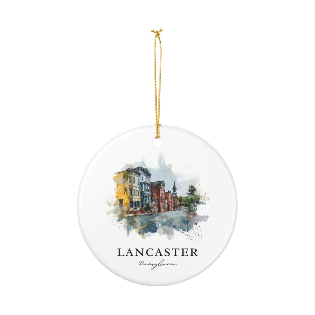 Lancaster PA Ornament: Unique Lancaster Souvenir, Lancaster Pennsylvania Xmas Decor, and Authentic Lancaster Gift