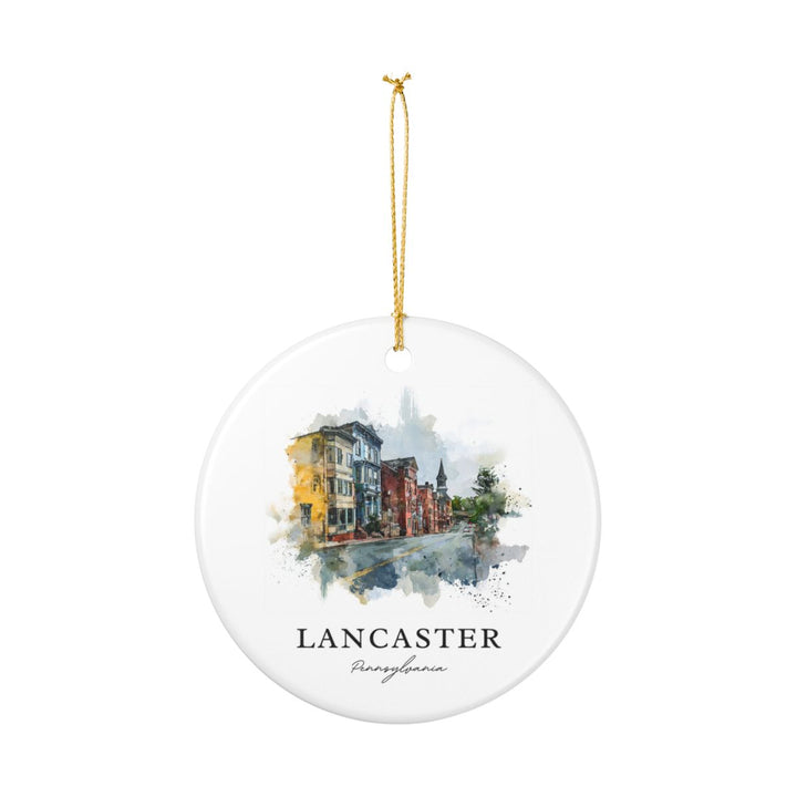 Lancaster PA Ornament: Unique Lancaster Souvenir, Lancaster Pennsylvania Xmas Decor, and Authentic Lancaster Gift