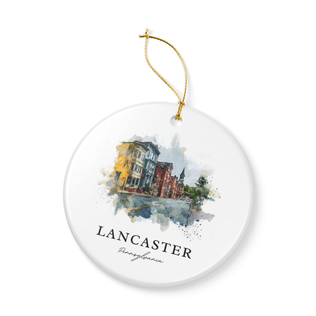 Lancaster PA Ornament: Unique Lancaster Souvenir, Lancaster Pennsylvania Xmas Decor, and Authentic Lancaster Gift