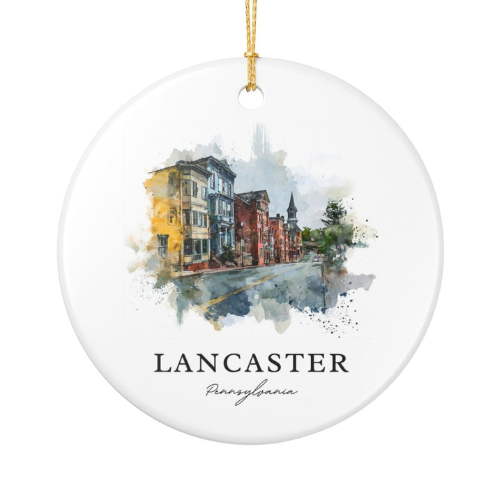 Lancaster PA Ornament: Unique Lancaster Souvenir, Lancaster Pennsylvania Xmas Decor, and Authentic Lancaster Gift