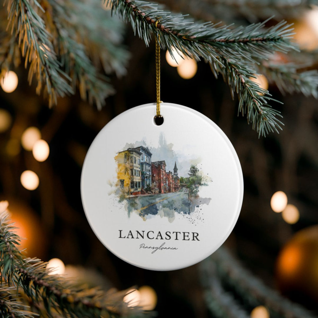 Lancaster PA Ornament: Unique Lancaster Souvenir, Lancaster Pennsylvania Xmas Decor, and Authentic Lancaster Gift