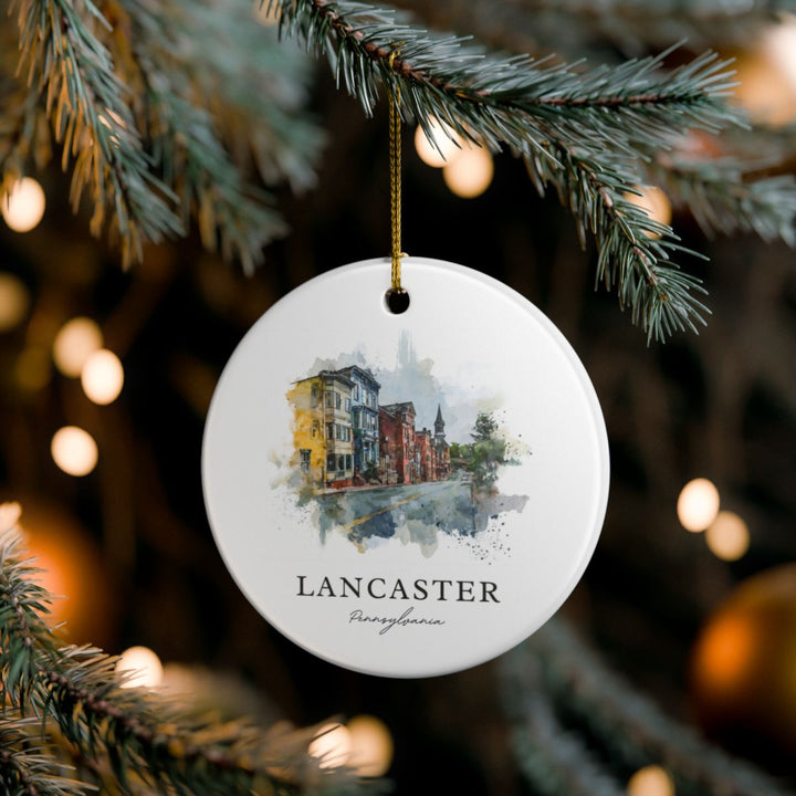 Lancaster PA Ornament: Unique Lancaster Souvenir, Lancaster Pennsylvania Xmas Decor, and Authentic Lancaster Gift