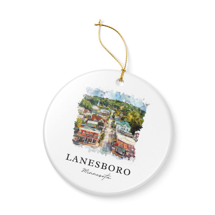 Lanesboro Minnesota Ornament: Unique Lanesboro Souvenir, Lanesboro Minnesota Xmas Decor, and Authentic Lanesboro Gift