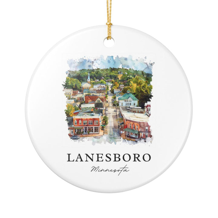 Lanesboro Minnesota Ornament: Unique Lanesboro Souvenir, Lanesboro Minnesota Xmas Decor, and Authentic Lanesboro Gift