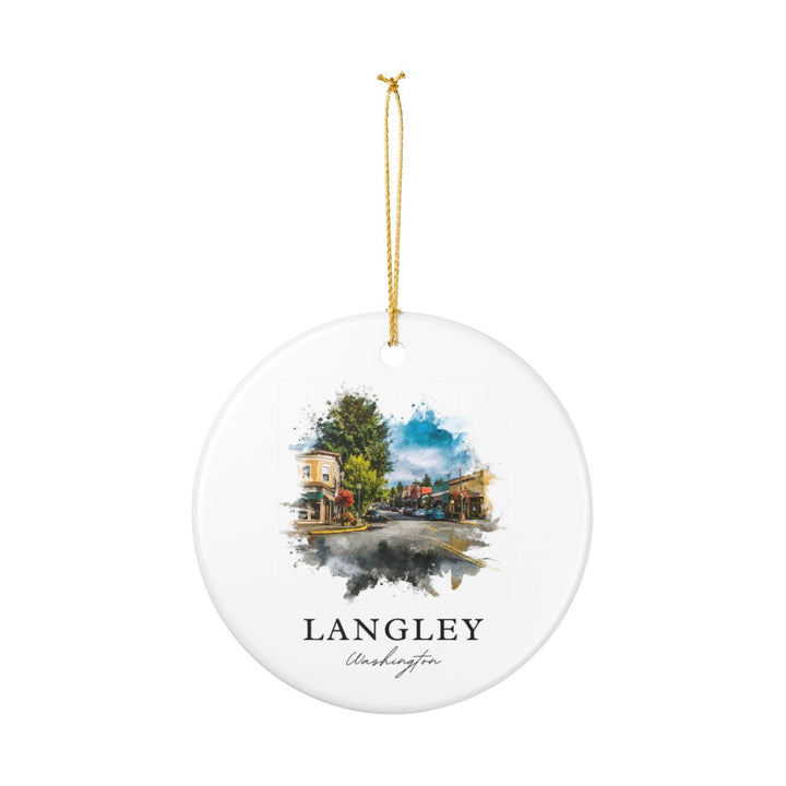 Langley Washington Ornament: Unique Langley Souvenir, Langley Washington Xmas Decor, and Authentic Langley Gift