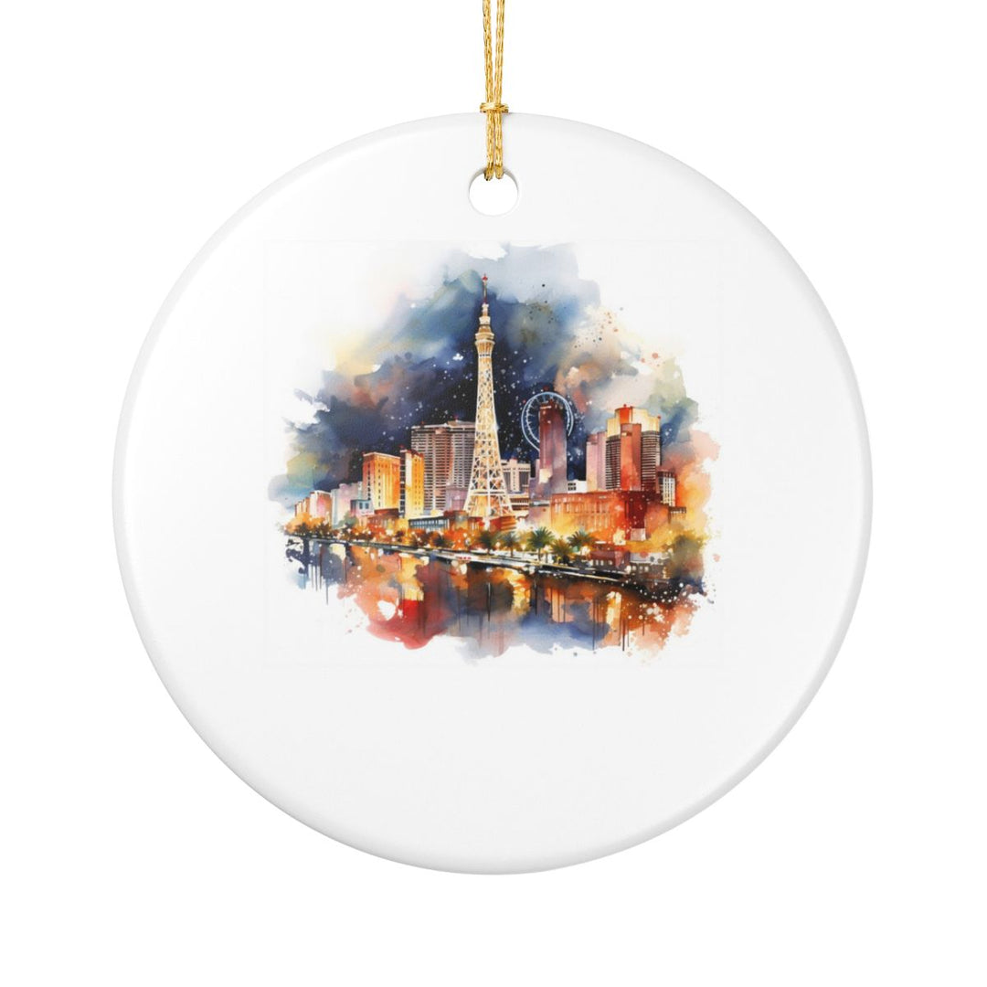 Las Vegas Nevada USA Ornament: Unique Las Vegas Souvenir, Las Vegas Nevada Xmas Decor, and Authentic Las Vegas Gift