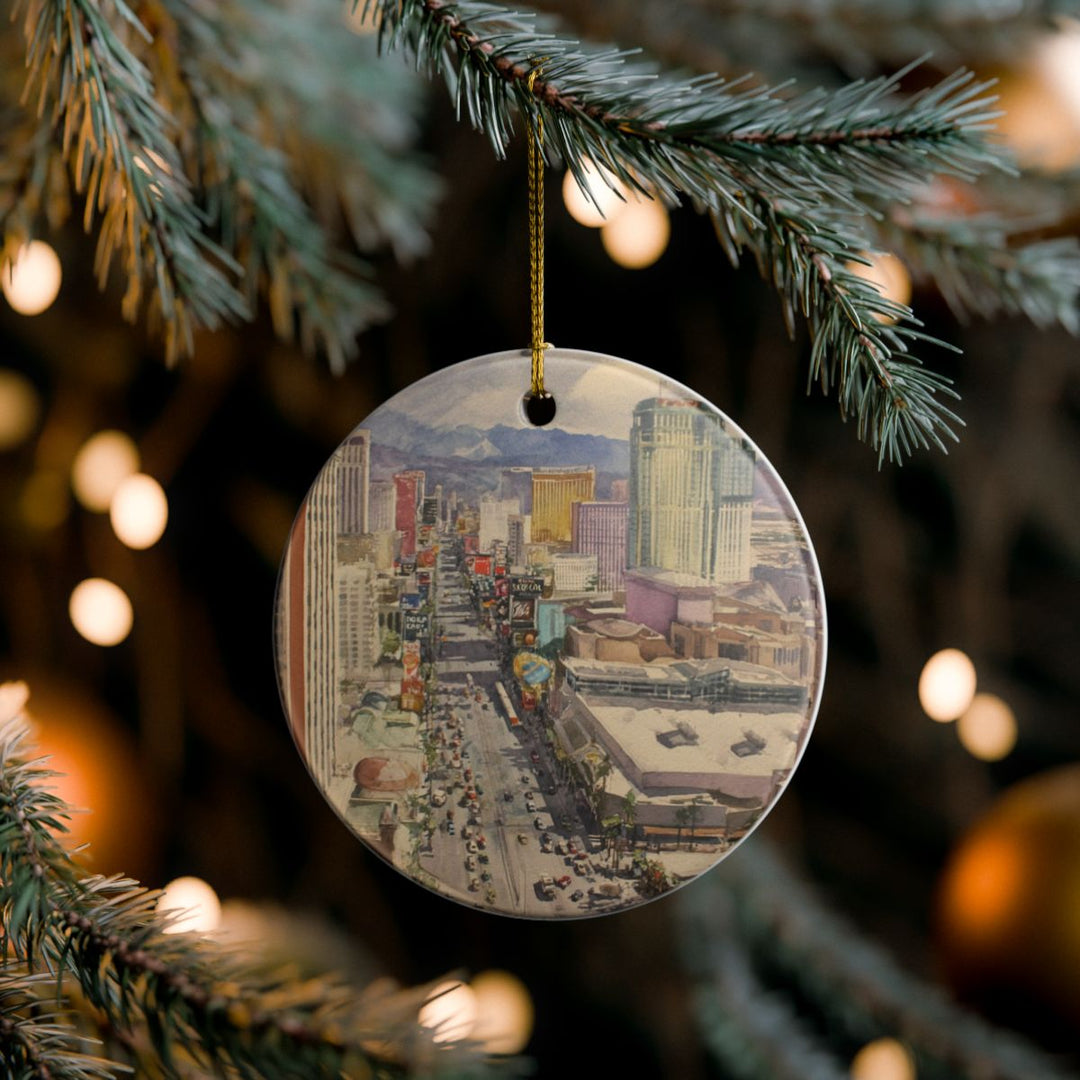 Las Vegas Nevada USA Ornament: Unique Las Vegas Souvenir, Las Vegas Nevada Xmas Decor, and Authentic Las Vegas Gift