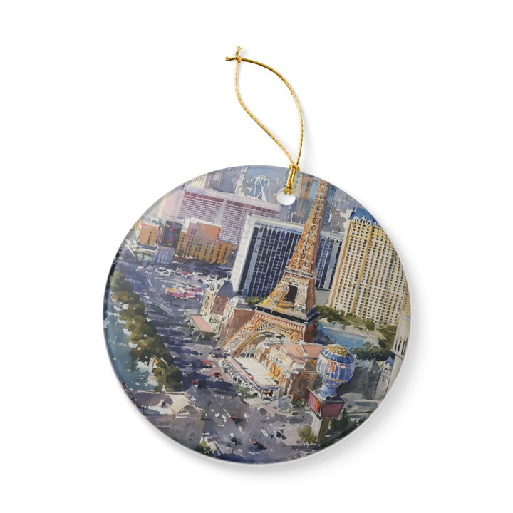 Las Vegas Nevada USA Ornament: Unique Las Vegas Souvenir, Las Vegas Nevada Xmas Decor, and Authentic Las Vegas Gift