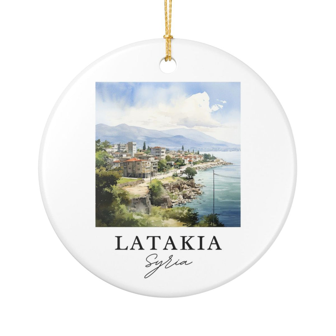 Latakia Syria Ornament: Unique Latakia Syria Souvenir, Latakia Syria Xmas Decor, and Authentic Latakia Syria Gift