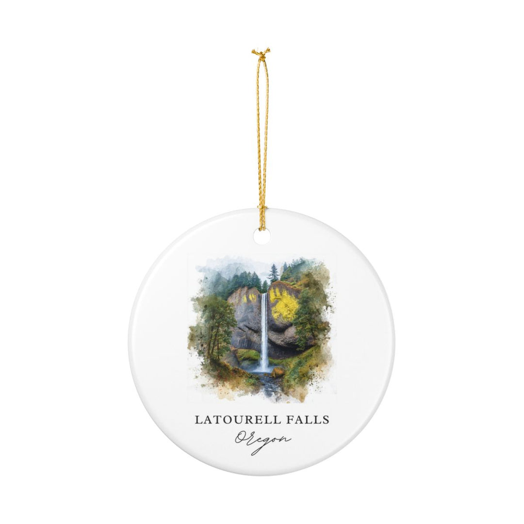 Latourell Falls Oregon USA Ornament: Unique Latourell Falls Souvenir, Latourell Falls Oregon Xmas Decor, and Authentic Latourell Falls Gift
