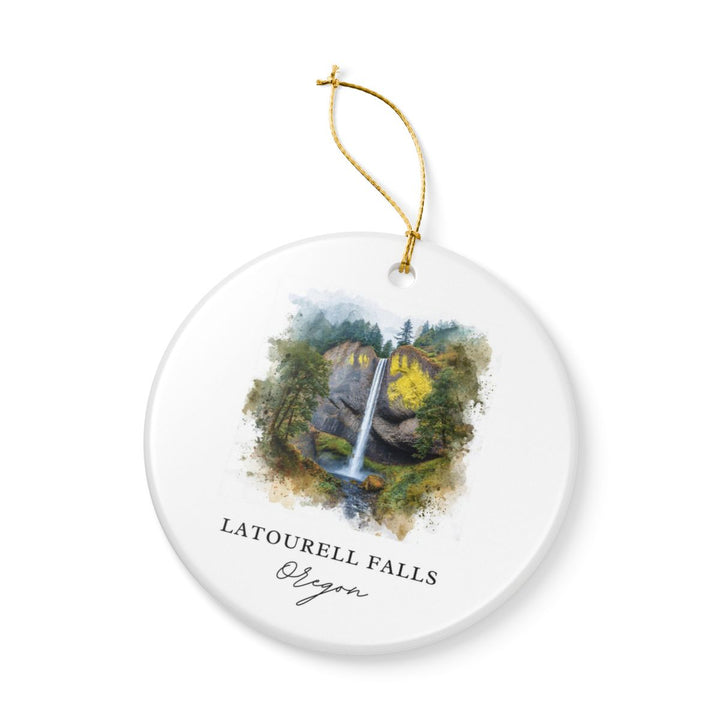 Latourell Falls Oregon USA Ornament: Unique Latourell Falls Souvenir, Latourell Falls Oregon Xmas Decor, and Authentic Latourell Falls Gift