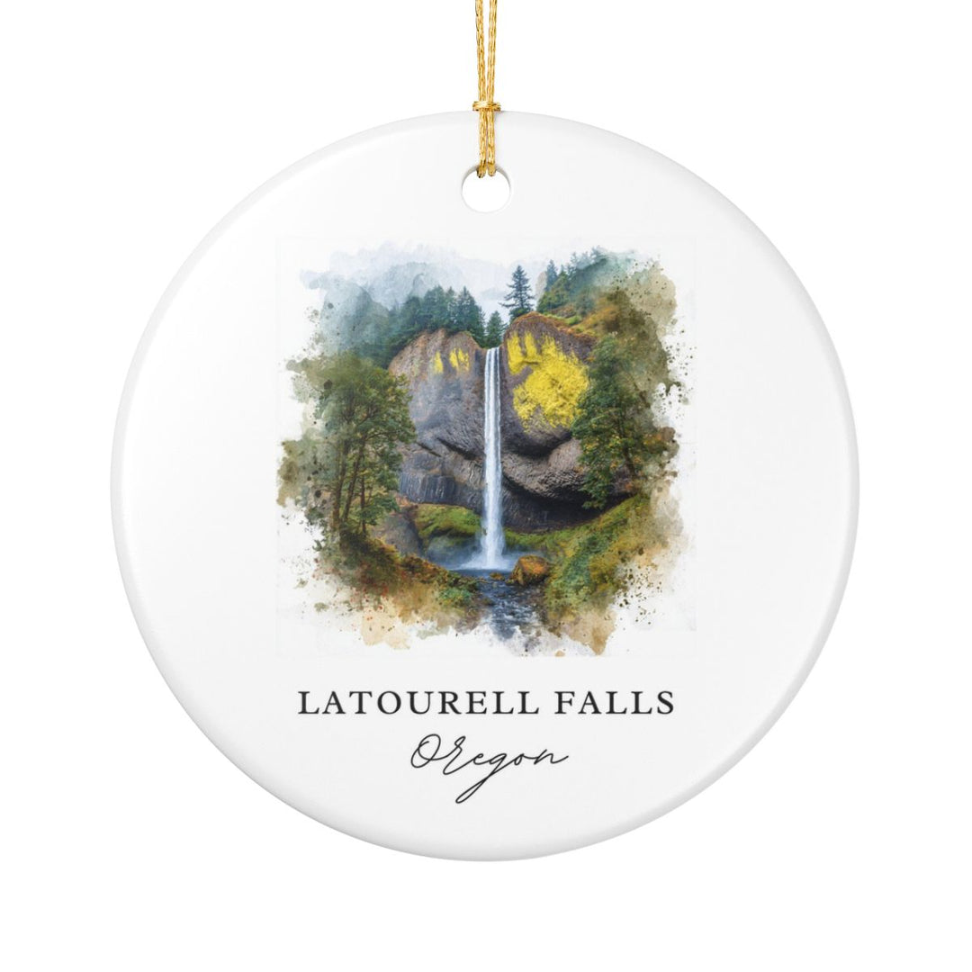 Latourell Falls Oregon USA Ornament: Unique Latourell Falls Souvenir, Latourell Falls Oregon Xmas Decor, and Authentic Latourell Falls Gift