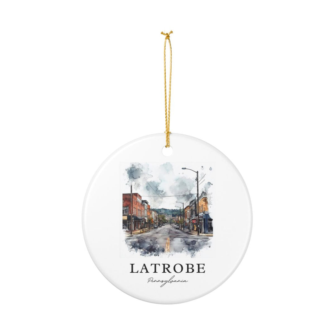 Latrobe Pennsylvania Ornament: Unique Latrobe Souvenir, Latrobe Pennsylvania Xmas Decor, and Authentic Latrobe Gift