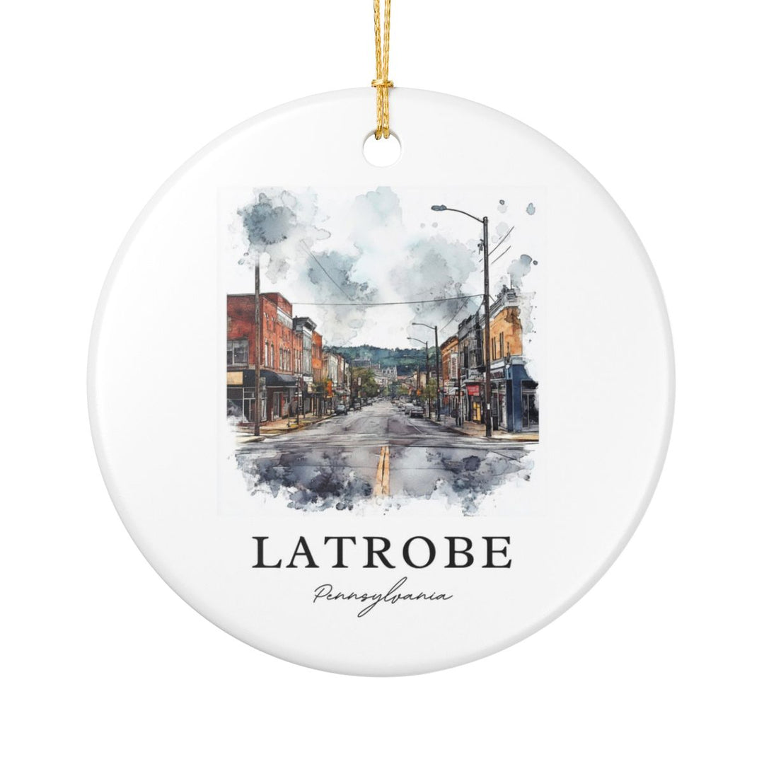 Latrobe Pennsylvania Ornament: Unique Latrobe Souvenir, Latrobe Pennsylvania Xmas Decor, and Authentic Latrobe Gift