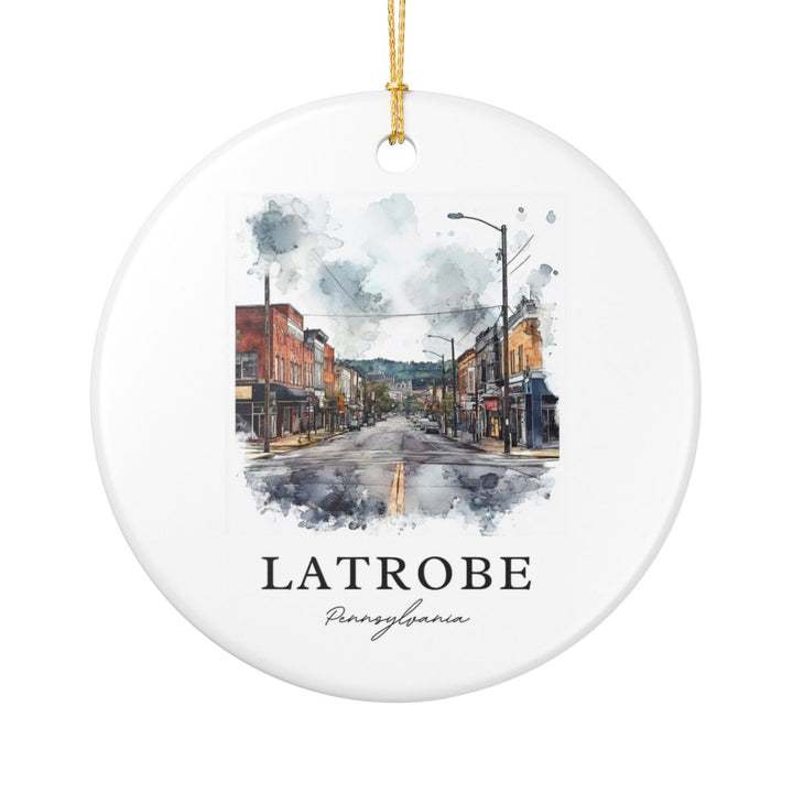 Latrobe Pennsylvania Ornament: Unique Latrobe Souvenir, Latrobe Pennsylvania Xmas Decor, and Authentic Latrobe Gift