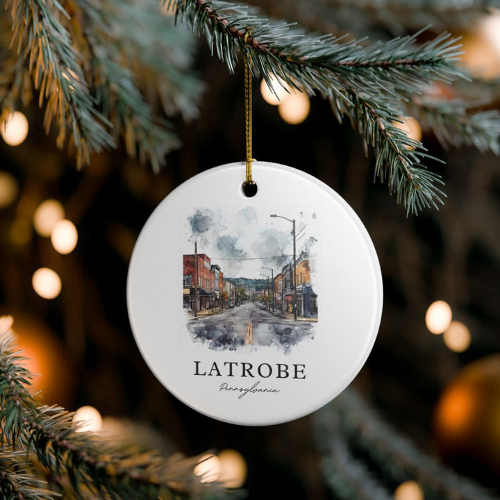 Latrobe Pennsylvania Ornament: Unique Latrobe Souvenir, Latrobe Pennsylvania Xmas Decor, and Authentic Latrobe Gift