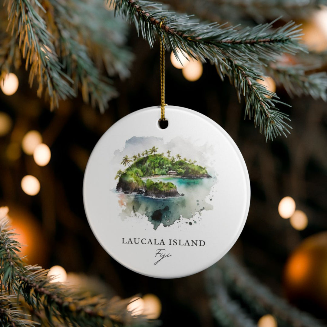 Laucala Island Fiji Ornament: Unique Laucala Island Fiji Souvenir, Laucala Island Fiji Xmas Decor, and Authentic Laucala Island Fiji Gift