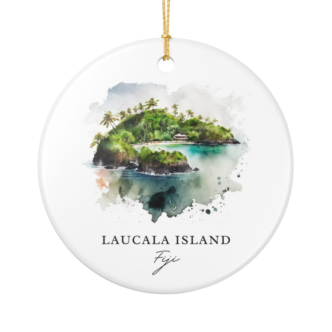 Laucala Island Fiji Ornament: Unique Laucala Island Fiji Souvenir, Laucala Island Fiji Xmas Decor, and Authentic Laucala Island Fiji Gift