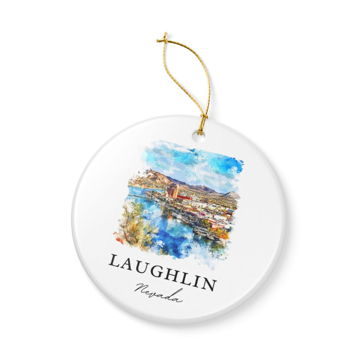 Laughlin Nevada USA Ornament: Unique Laughlin Souvenir, Laughlin Nevada Xmas Decor, and Authentic Laughlin Gift