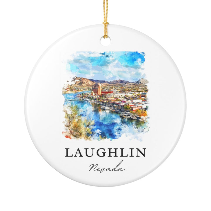 Laughlin Nevada USA Ornament: Unique Laughlin Souvenir, Laughlin Nevada Xmas Decor, and Authentic Laughlin Gift