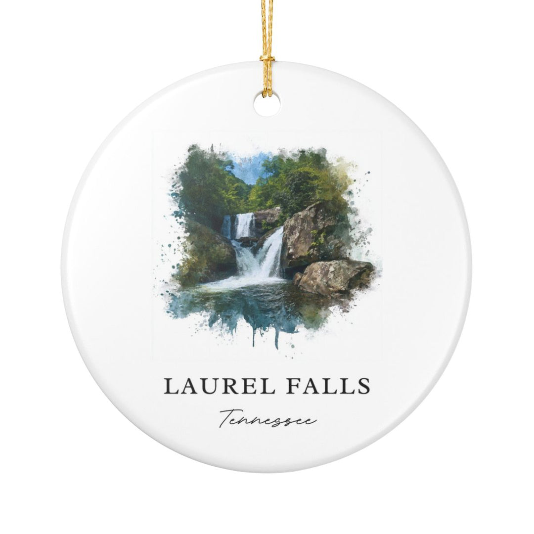 Laurel Falls Tennessee USA Ornament: Unique Laurel Falls Souvenir, Laurel Falls Tennessee Xmas Decor, and Authentic Laurel Falls Gift