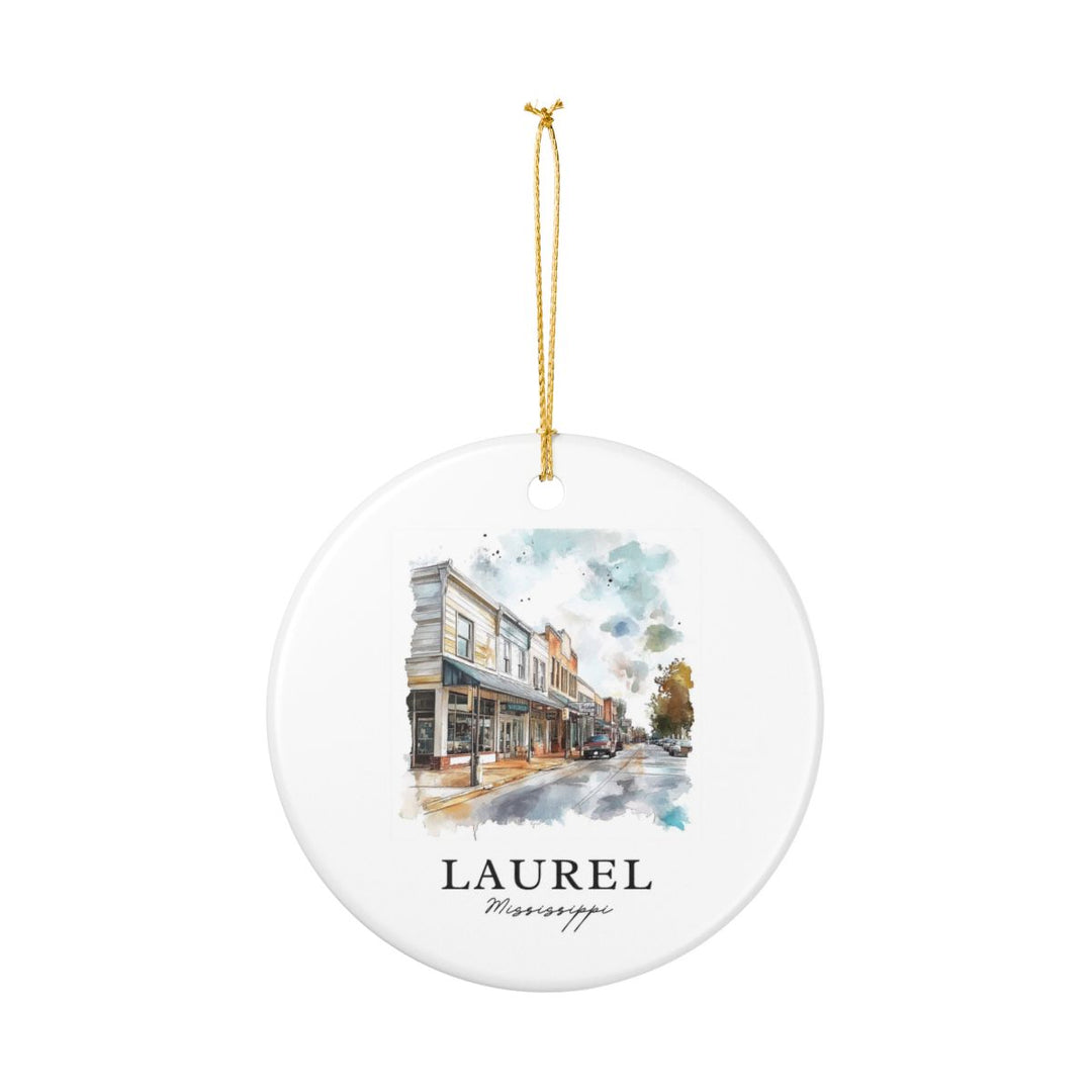 Laurel Mississippi USA Ornament: Unique Laurel Souvenir, Laurel Mississippi Xmas Decor, and Authentic Laurel Gift