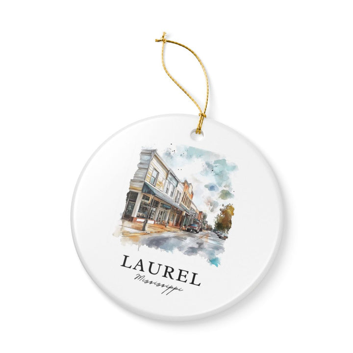 Laurel Mississippi USA Ornament: Unique Laurel Souvenir, Laurel Mississippi Xmas Decor, and Authentic Laurel Gift