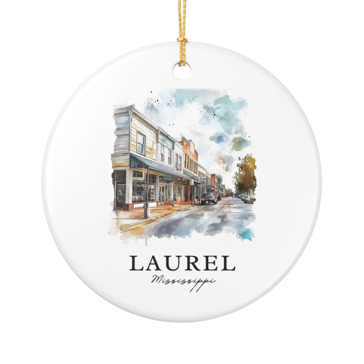 Laurel Mississippi USA Ornament: Unique Laurel Souvenir, Laurel Mississippi Xmas Decor, and Authentic Laurel Gift